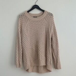 H&M Textured Knit Sweater in Beige